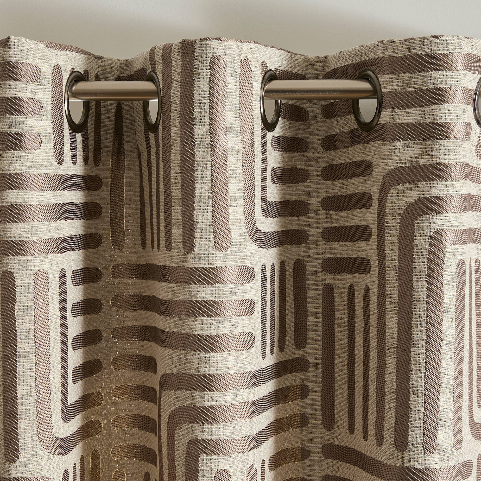 Rideau jacquard imprimé lignes