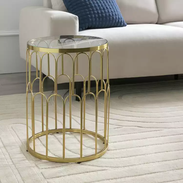 Habitat Elba Side Table - Gold