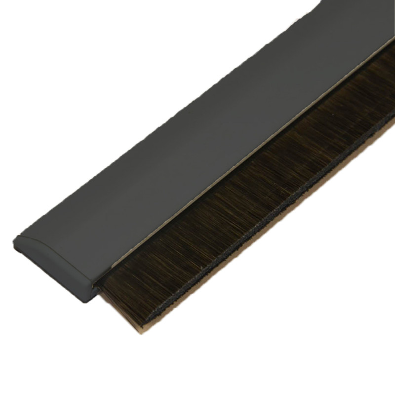 Bas de porte adhésif avec brosse flexible gris 100 cm CONFORTEX