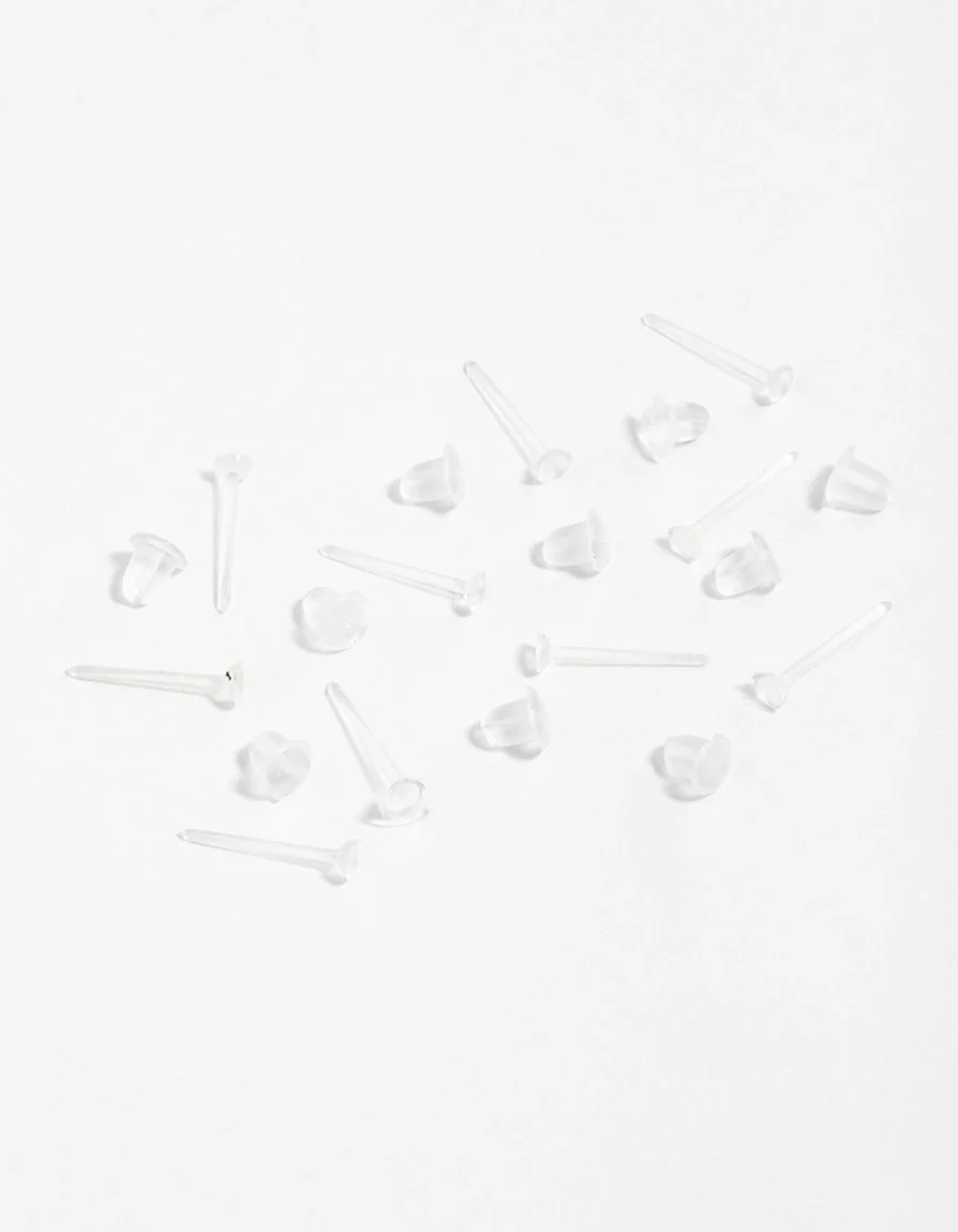 Plastic Sensitive Silicone Earrings