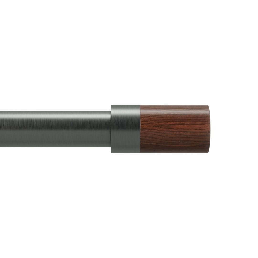 KARNISZ REGULOWANY Bolas 91-183 cm czarny DREWNIANE WSTAWKI