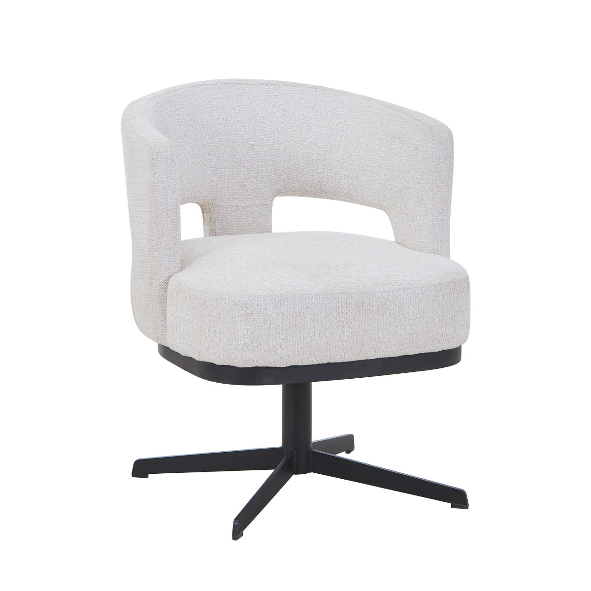 DÉJA Living Eetkamerstoel Léo - Beige - Draaibaar - Set van 2