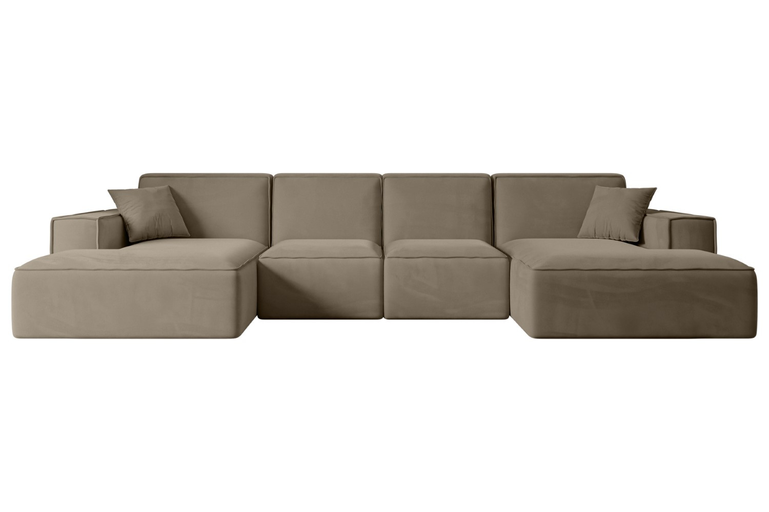 Narożnik uniwersalny bez funkcji spania SIERRA-U 349x169x80 cm Brązowy