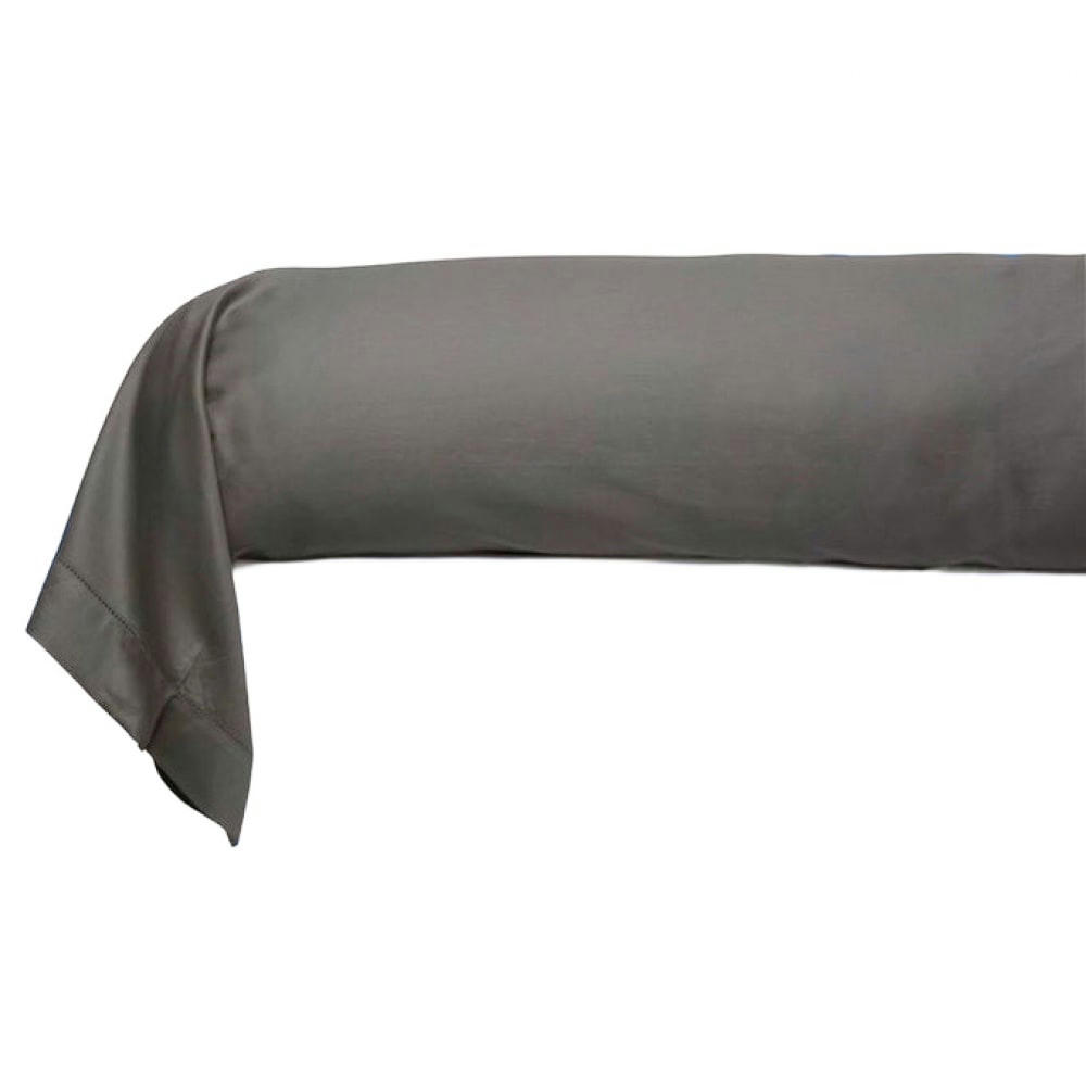GAMME UNIS SATIN - Taie de traversin satin de coton 86*185 cm gris