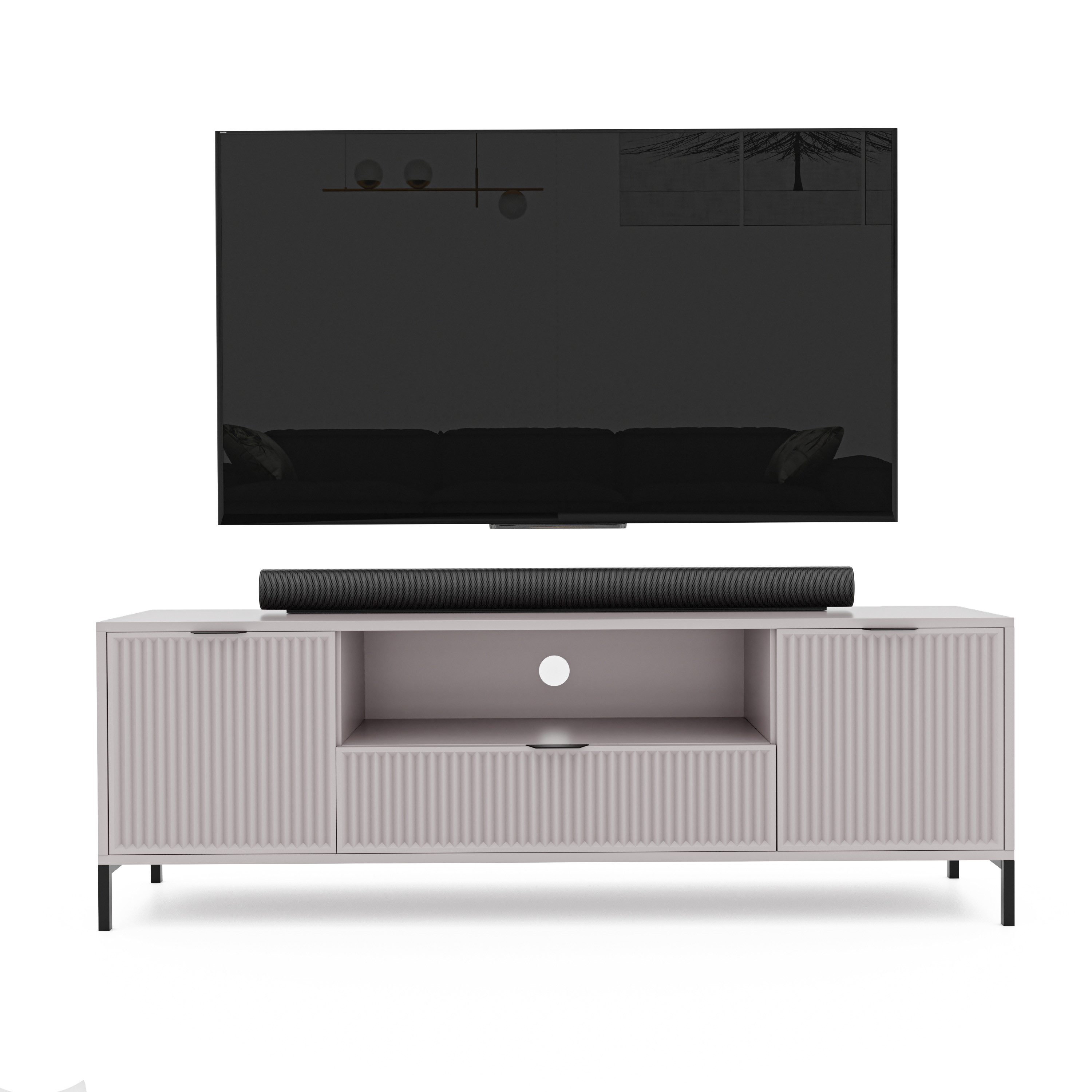 Szafka RTV WAVE 165 cm z szufladami kaszmirowy
