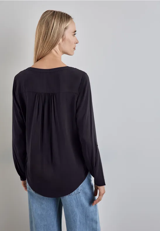 Basic Bluse in Unifarbe