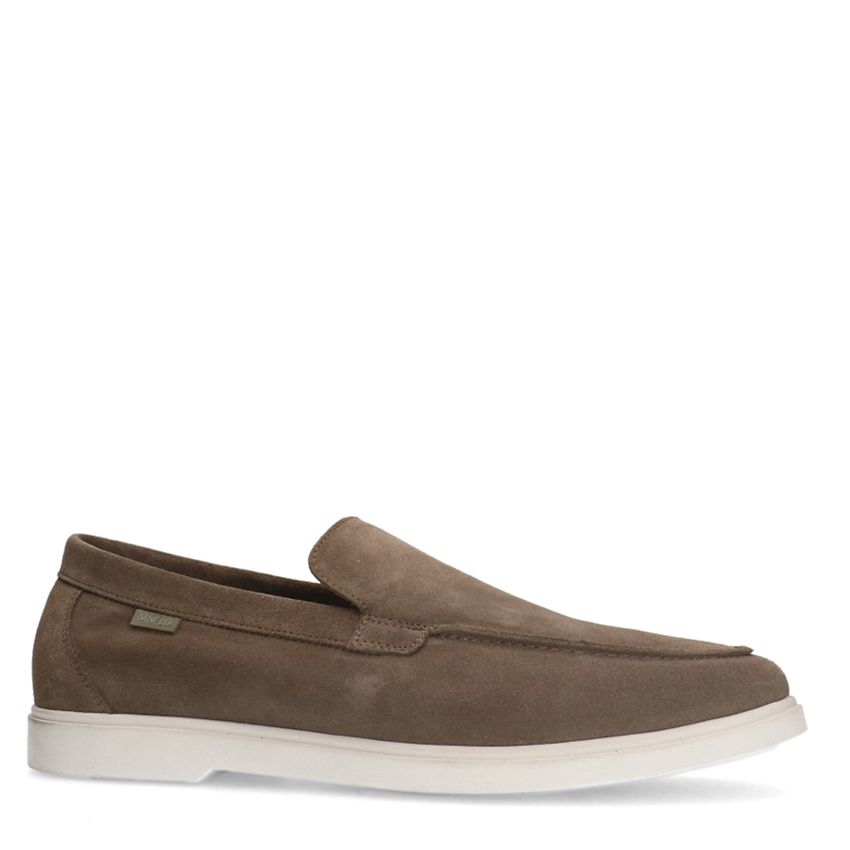 Manfield Taupe suède loafers