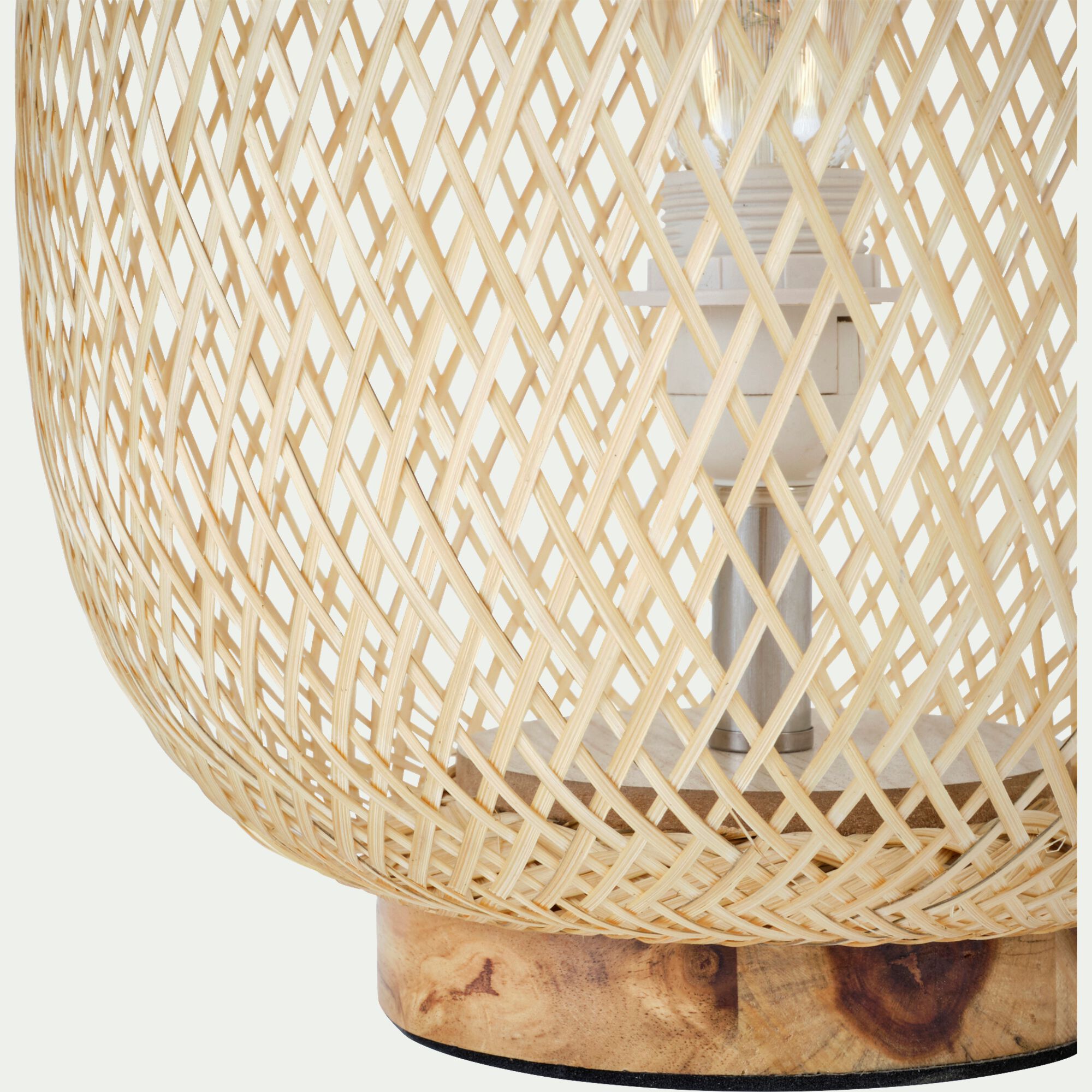 FANY - Lampe de sol électrifiée en bambou D30cm - naturel