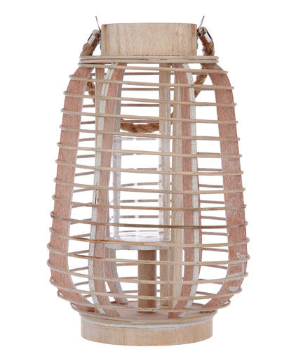 Lanterna decorativa em rattan em forma de colmeia