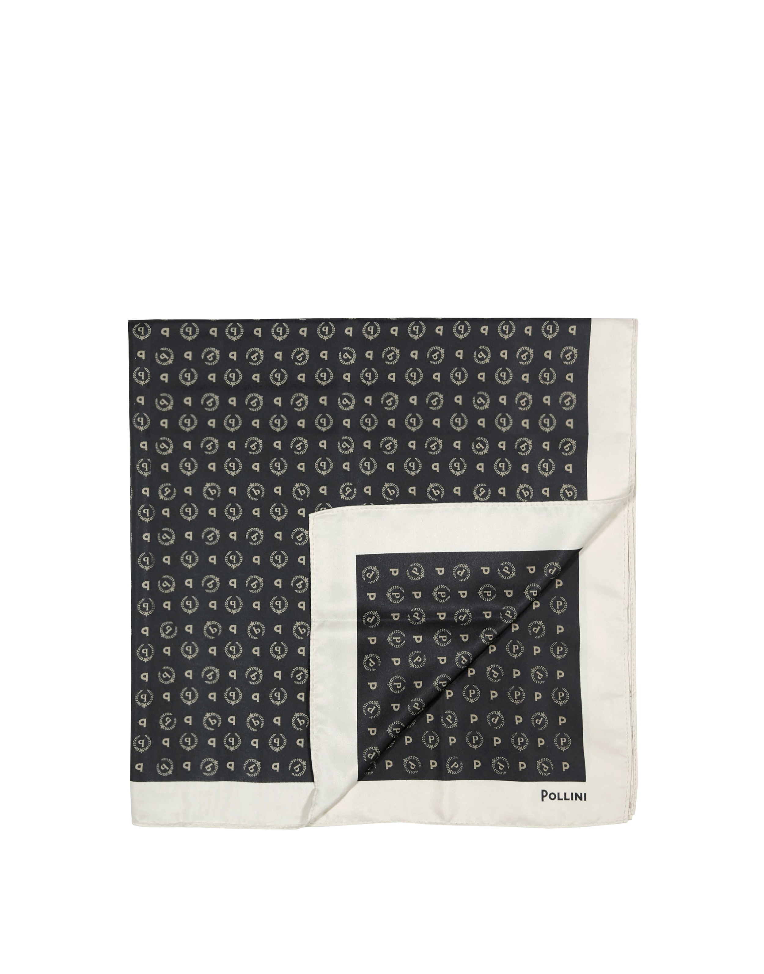 Foulard In Raso Heritage Logo Classic Nero/avorio