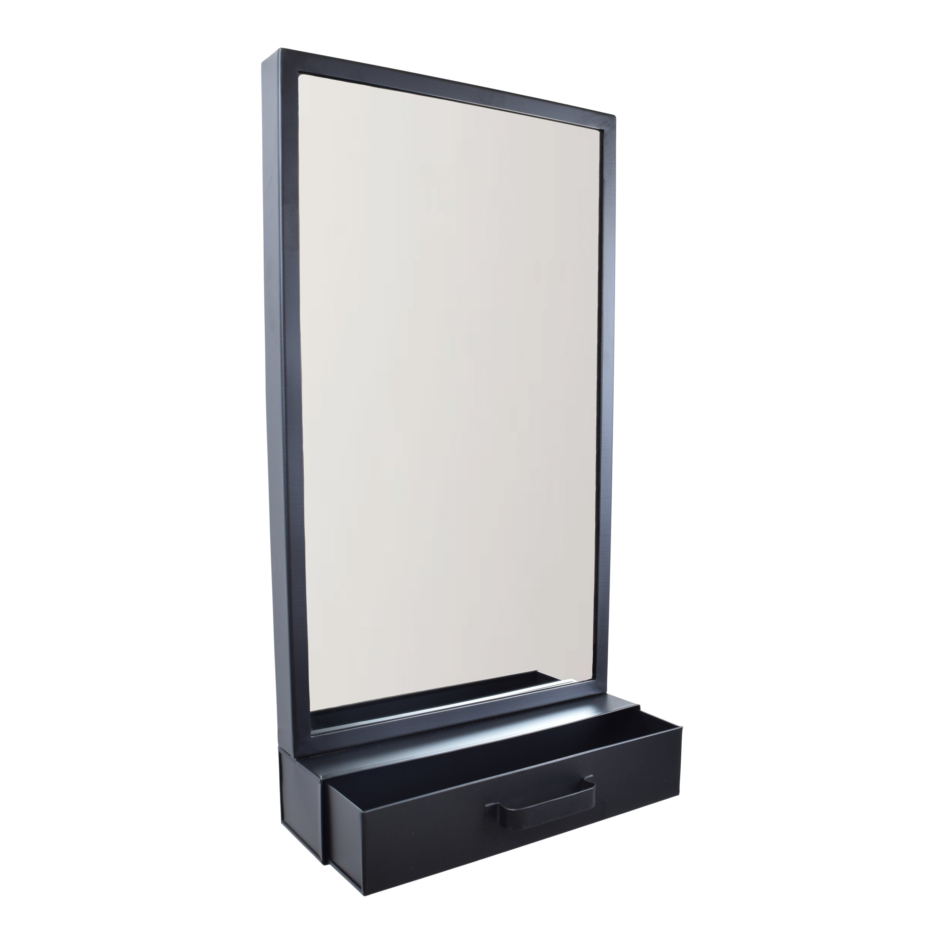 LOFT42 Verona Spiegel – Lade – Zwart – Metaal - 72x38x4