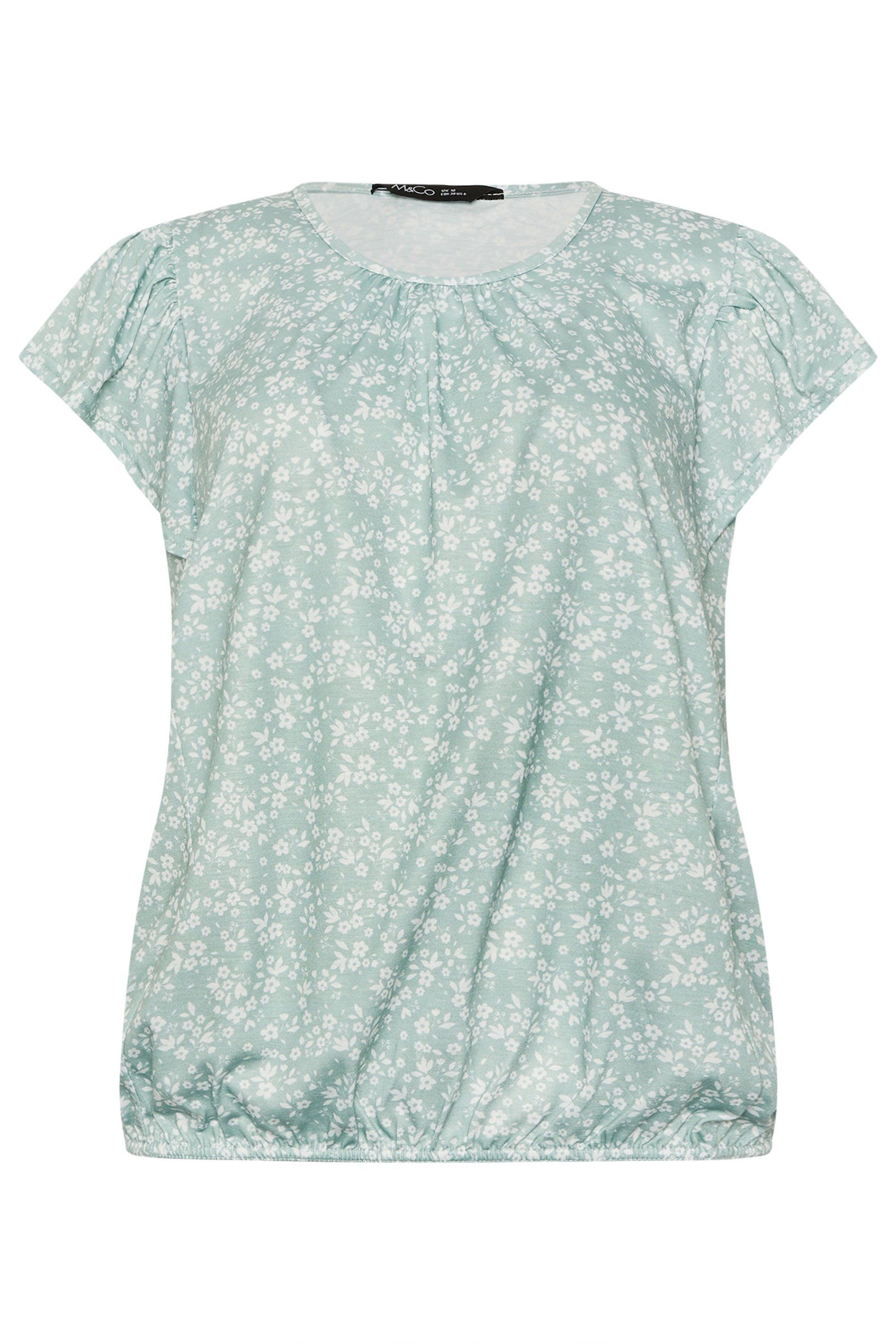 M&Co Ditsy Floral Frill Top