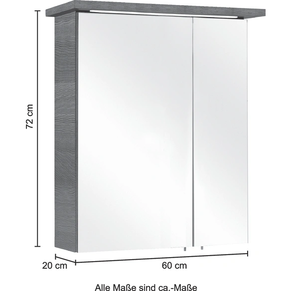 Spiegelschrank »Cesa«, 2-türig, LED, BxH: 60 x 72 cm