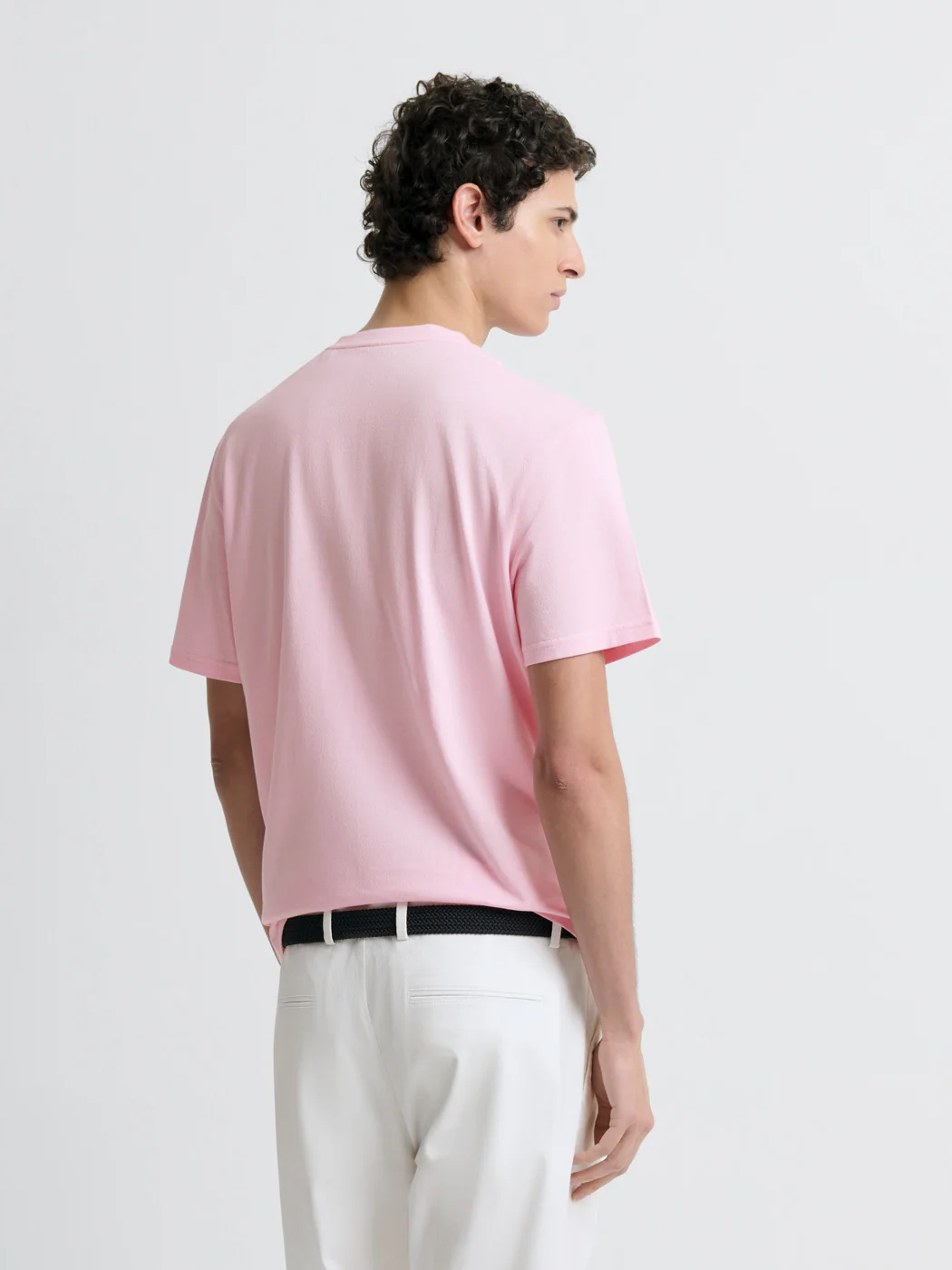 T-shirt col tunisien en coton