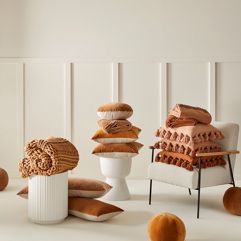 Bombay Amber Velvet Cushion