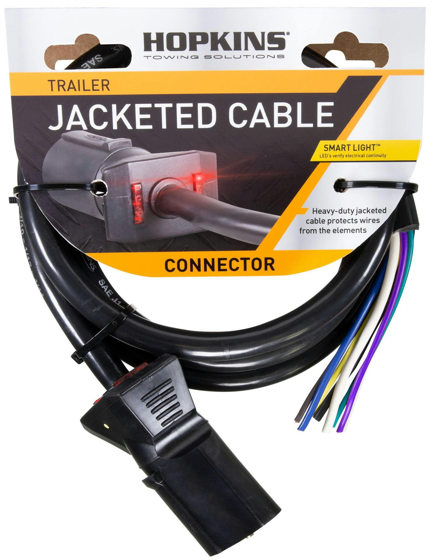 Hopkins Towing Solution LED Test Jacketed Cable 7 Blade Connector