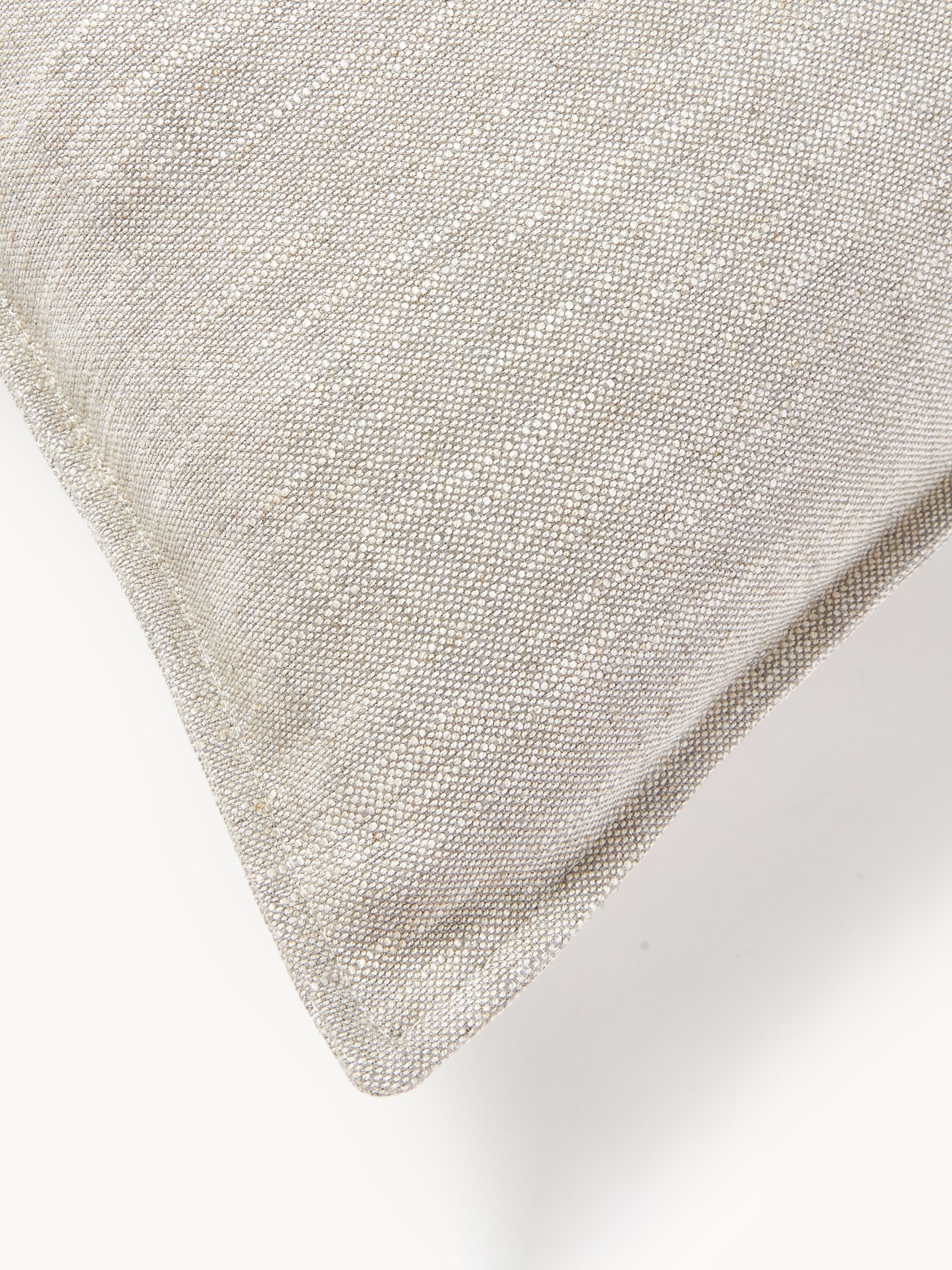 Großes Sofa-Kissen Lennon aus Leinen-Mix, 70 x 70 cm