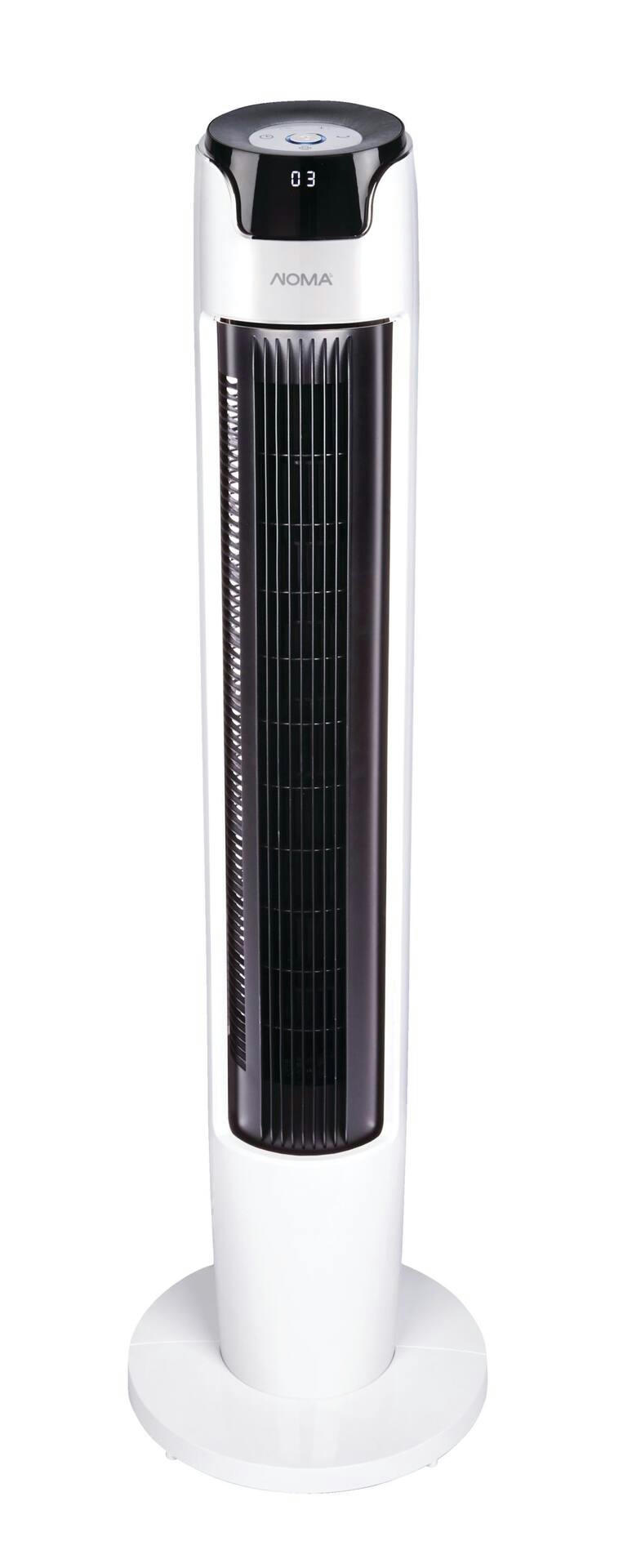 NOMA Oscillating Tower Fan, 6-Speed, White, 42-in