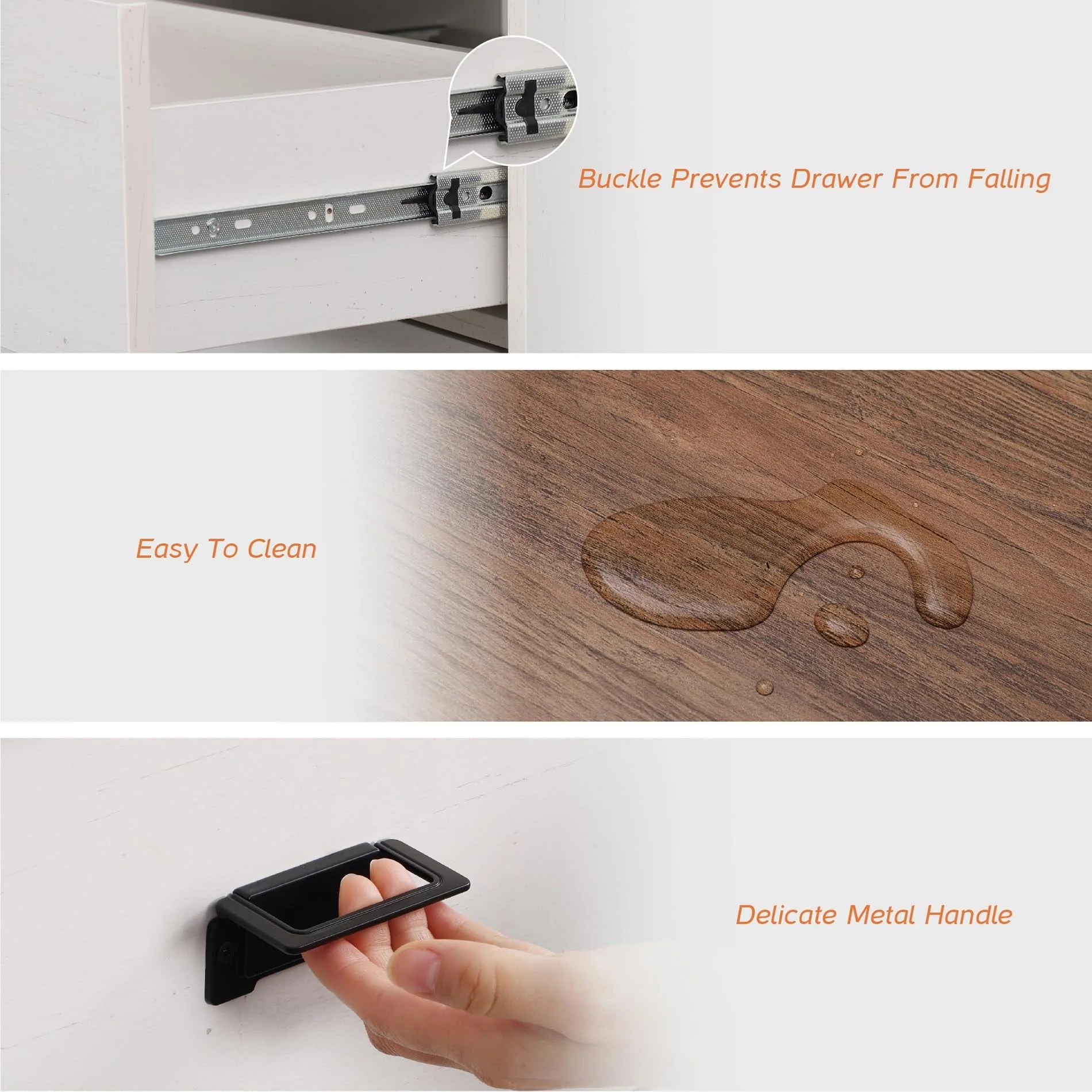 WAMPAT Mid Century Modern 2 in 1 Dresser with 9 Drawers for Bedroom