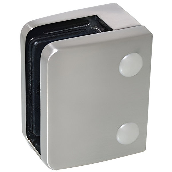 4 x Pince à verre plate modèle 04 - Ep. verre 16,76 mm - Inox 316 brossé GR320