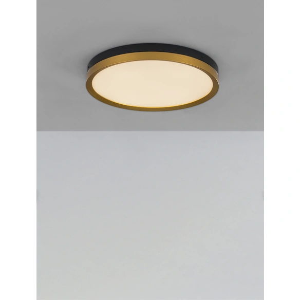 Deckenleuchte »Cantria «, LED, 31 W, Höhe: 5 cm, schwarz/goldfarben