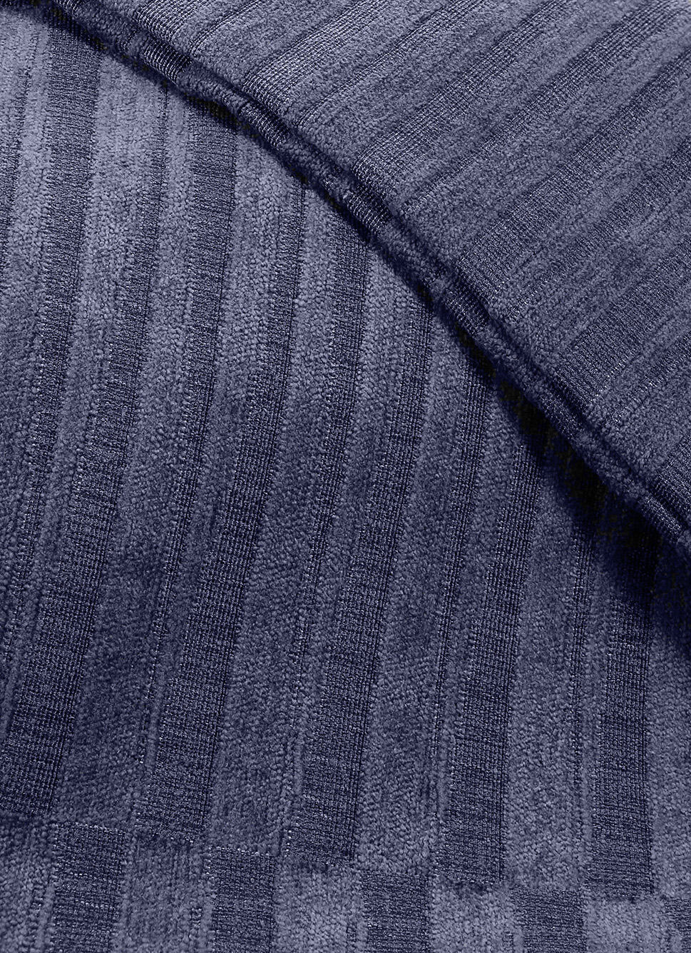 COUSSIN JACQUARD BICOLORE MOTIFS TRIANGLES Bleu MARINE