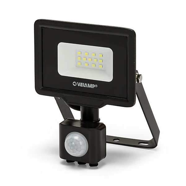 PADLIGHT5, projecteur LED SMD 10W IP44, noir 6500K. Avec détecteur de mouvements