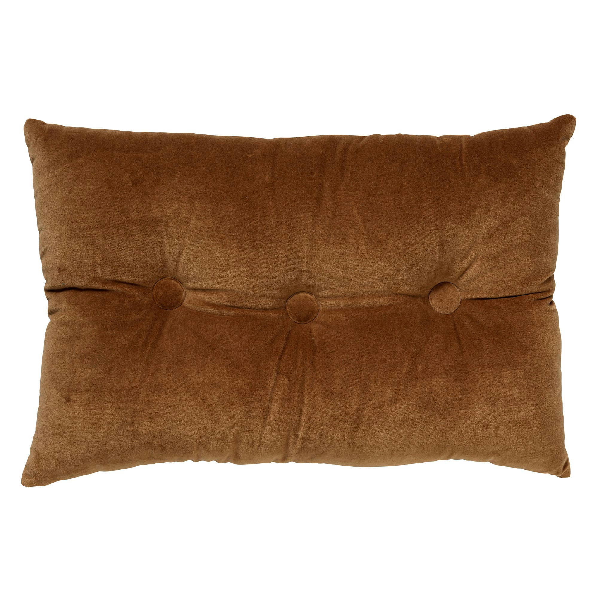 VALERIE - Coussin - marron en velours 40x60 cm uni
