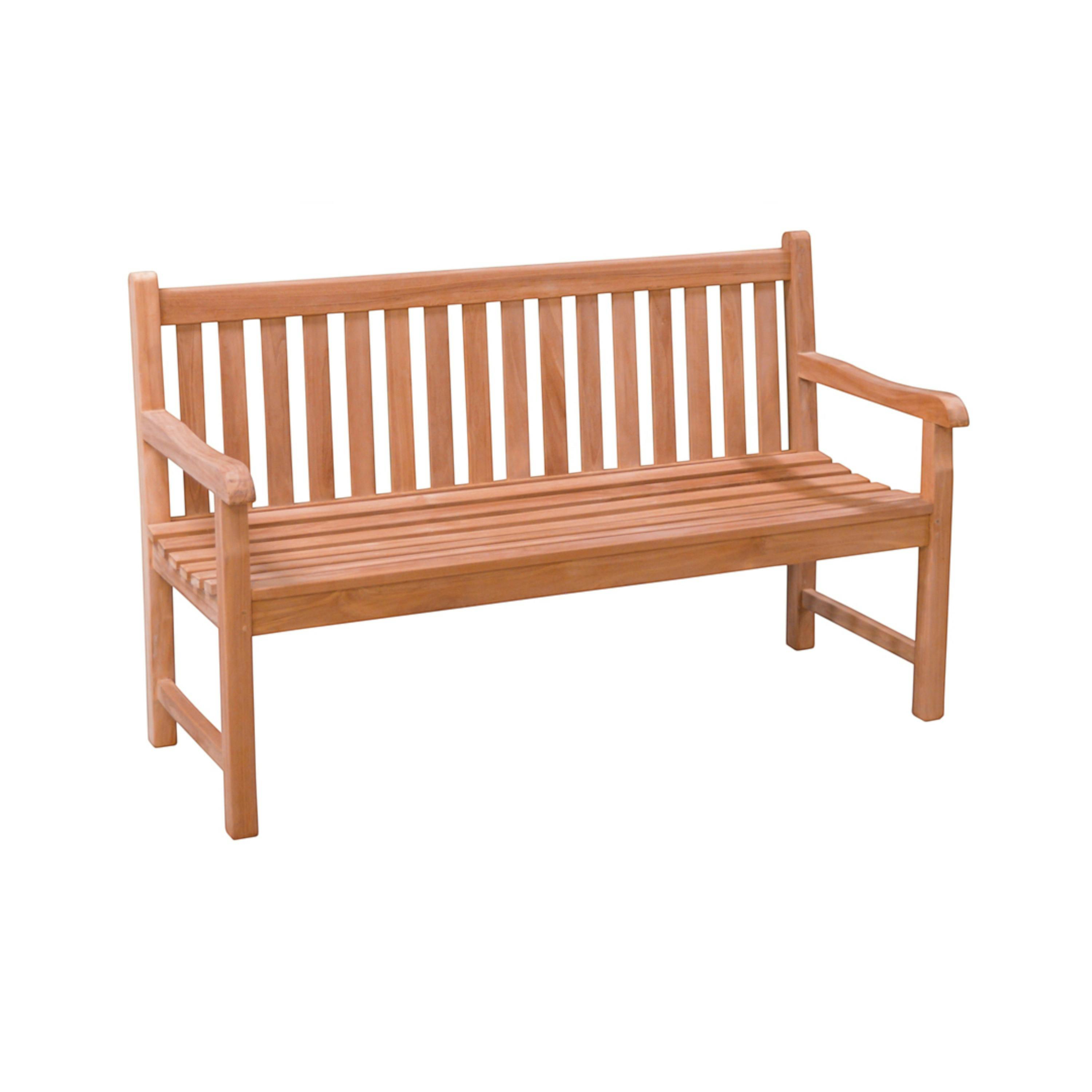 Banc de jardin en bois de teck 150 cm NAYA