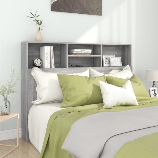 NNEVL Headboard Cabinet Grey Sonoma 140x19x103.5 cm