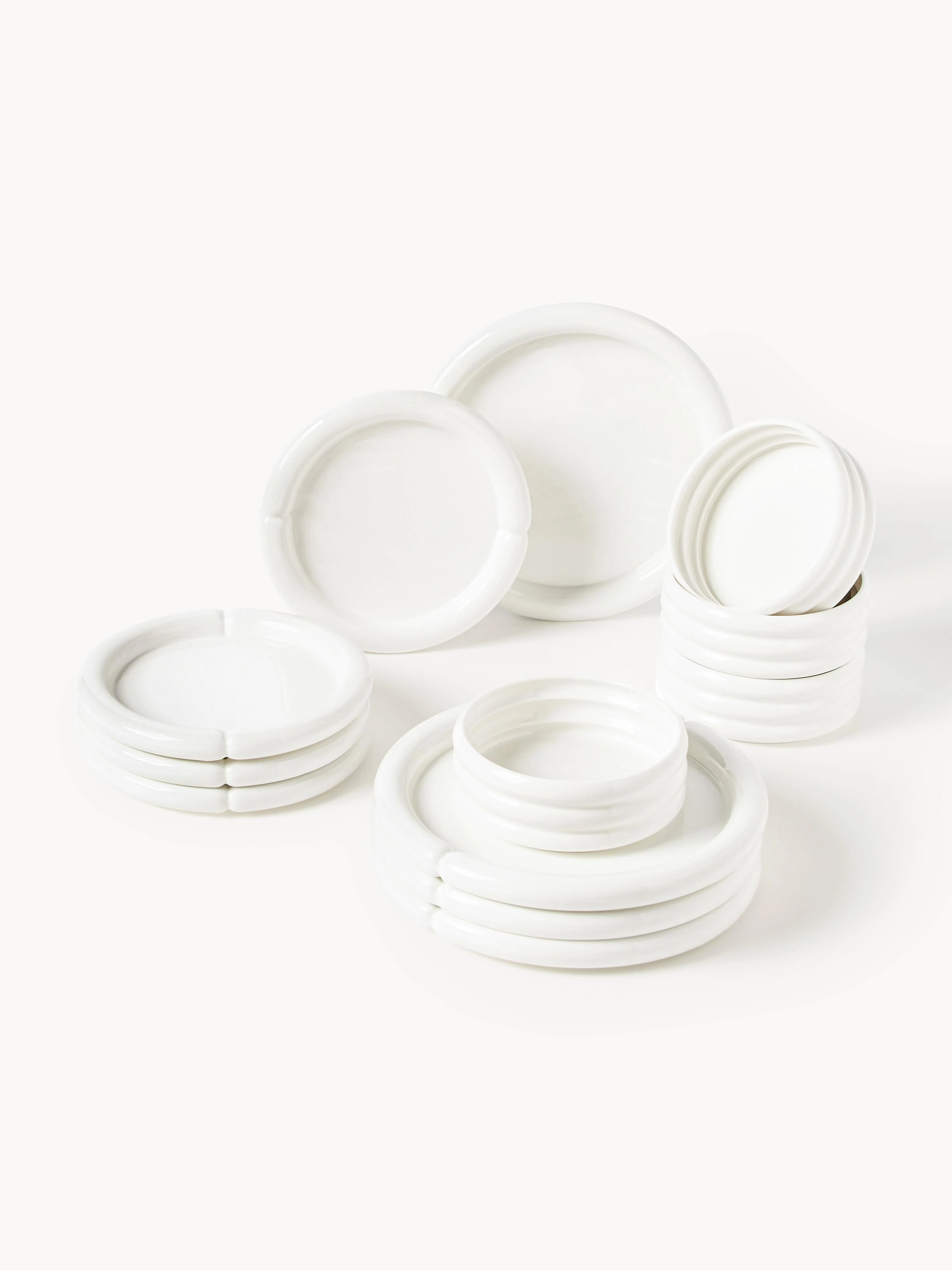 Porzellan-Geschirr-Set Maira, 4 Personen, 12er-Set