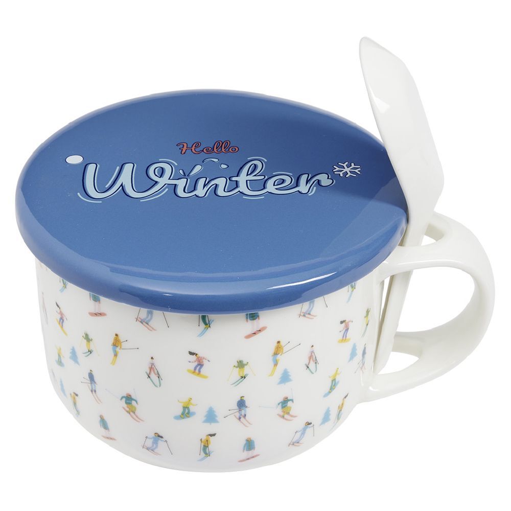 Bol soupe jumbo 62cl et cuillère porcelaine fun
