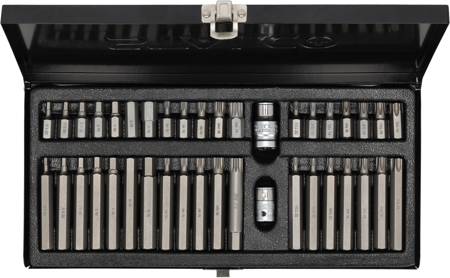 Końcówki wkrętakowe TORX - HEX - Spline - kpl. 40 szt. STALCO S-54106