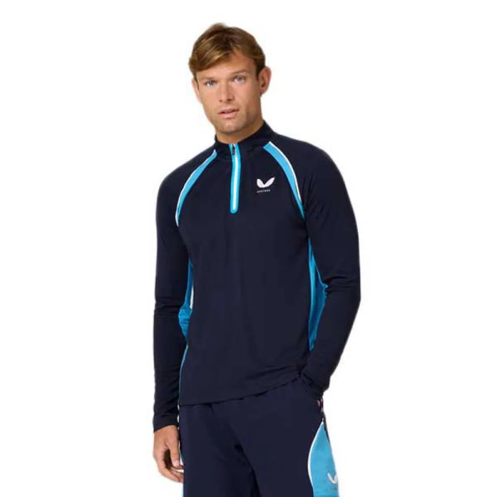 Castore AMC Aeromesh half zip long sleeve T-shirt