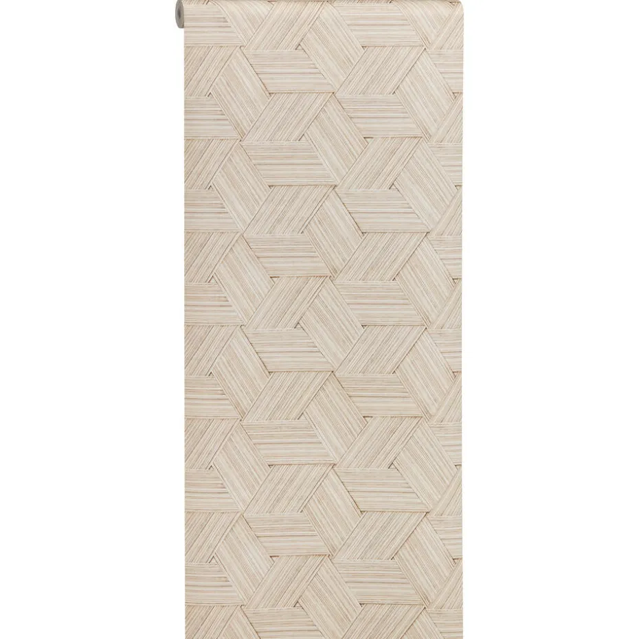 Kwantum Vliesbehang | Behang Lilly Bruin/Wit