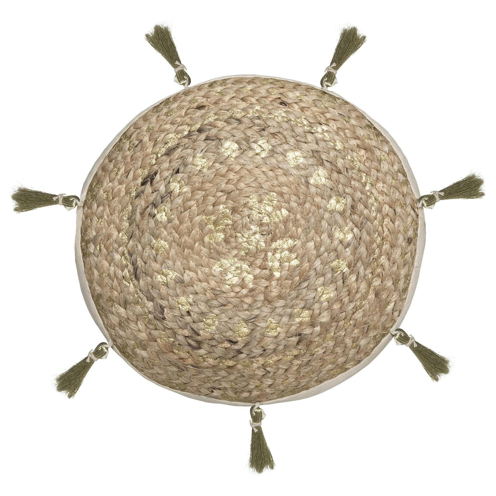 SHINE - Coussin de sol jute D38cm