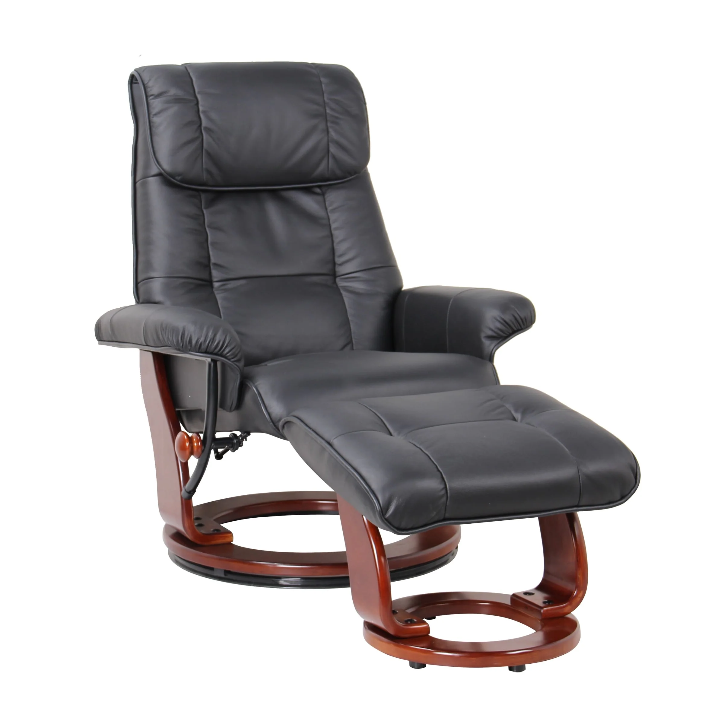 Copper Grove Serrat Leather Recliner and Ottoman