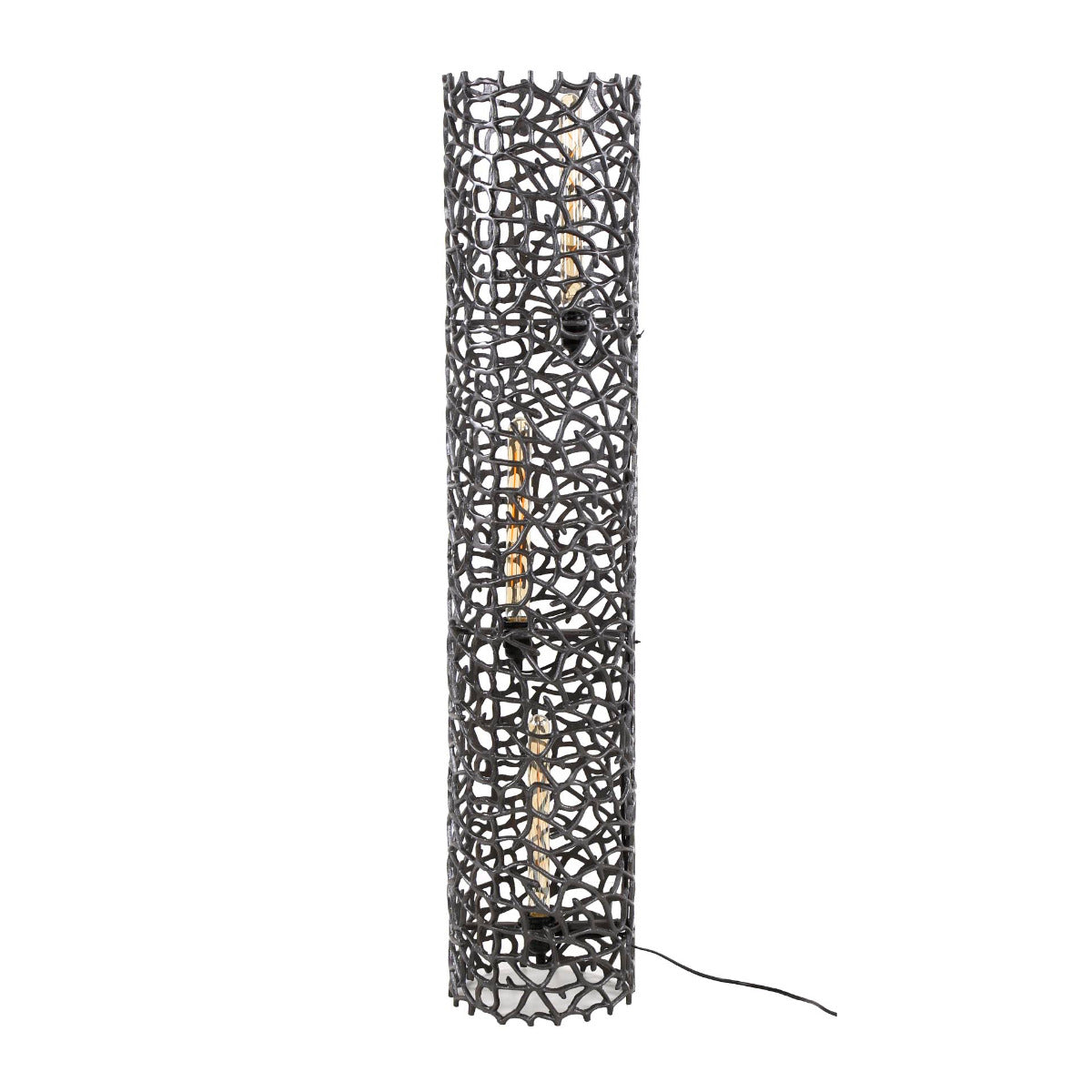 Fraaai - Boyd vloerlamp Ø25 cm weaver cylinder XL - zwart nikkel