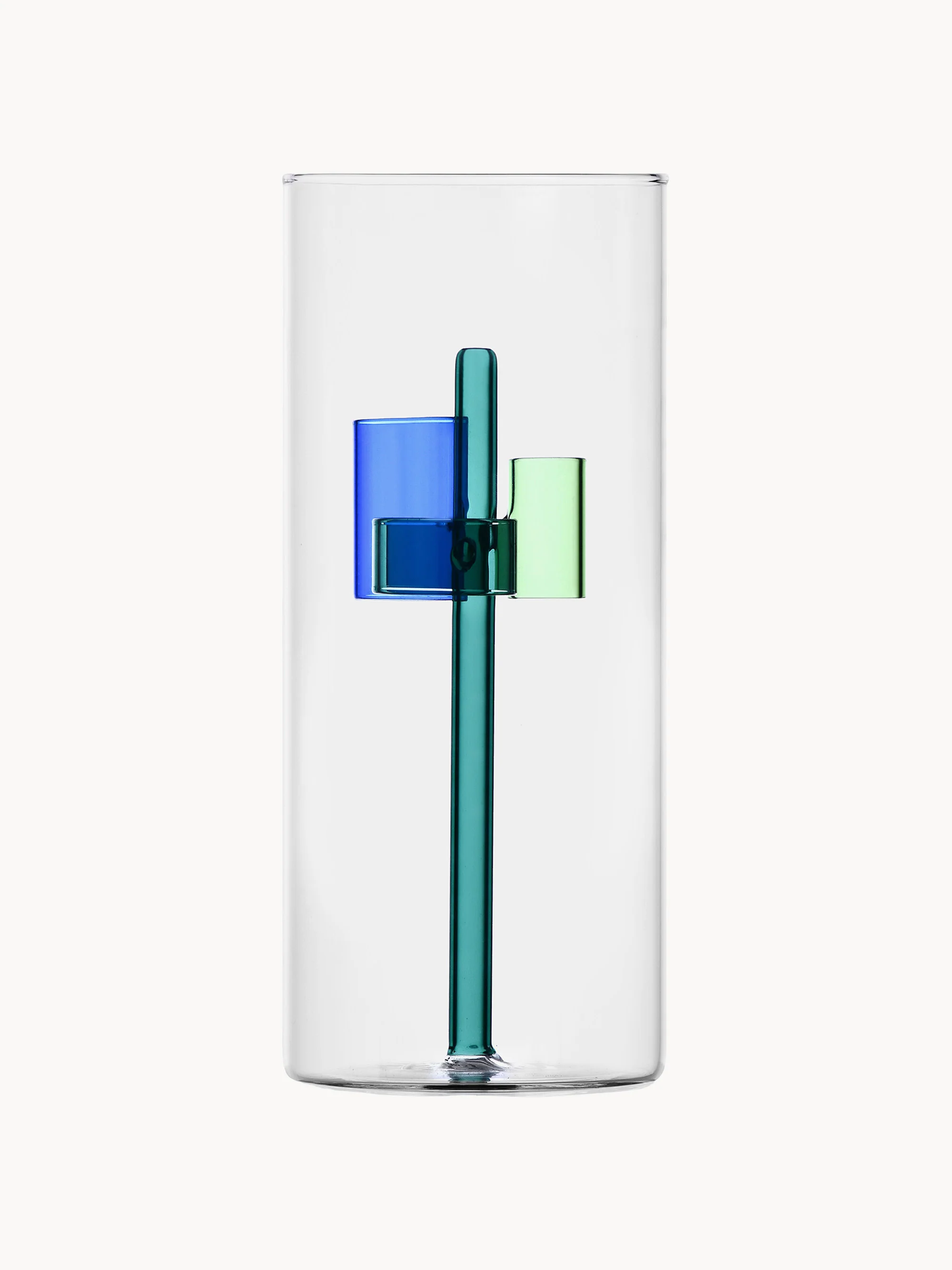 Handgefertigte Glas-Vase Standy, H 25 cm