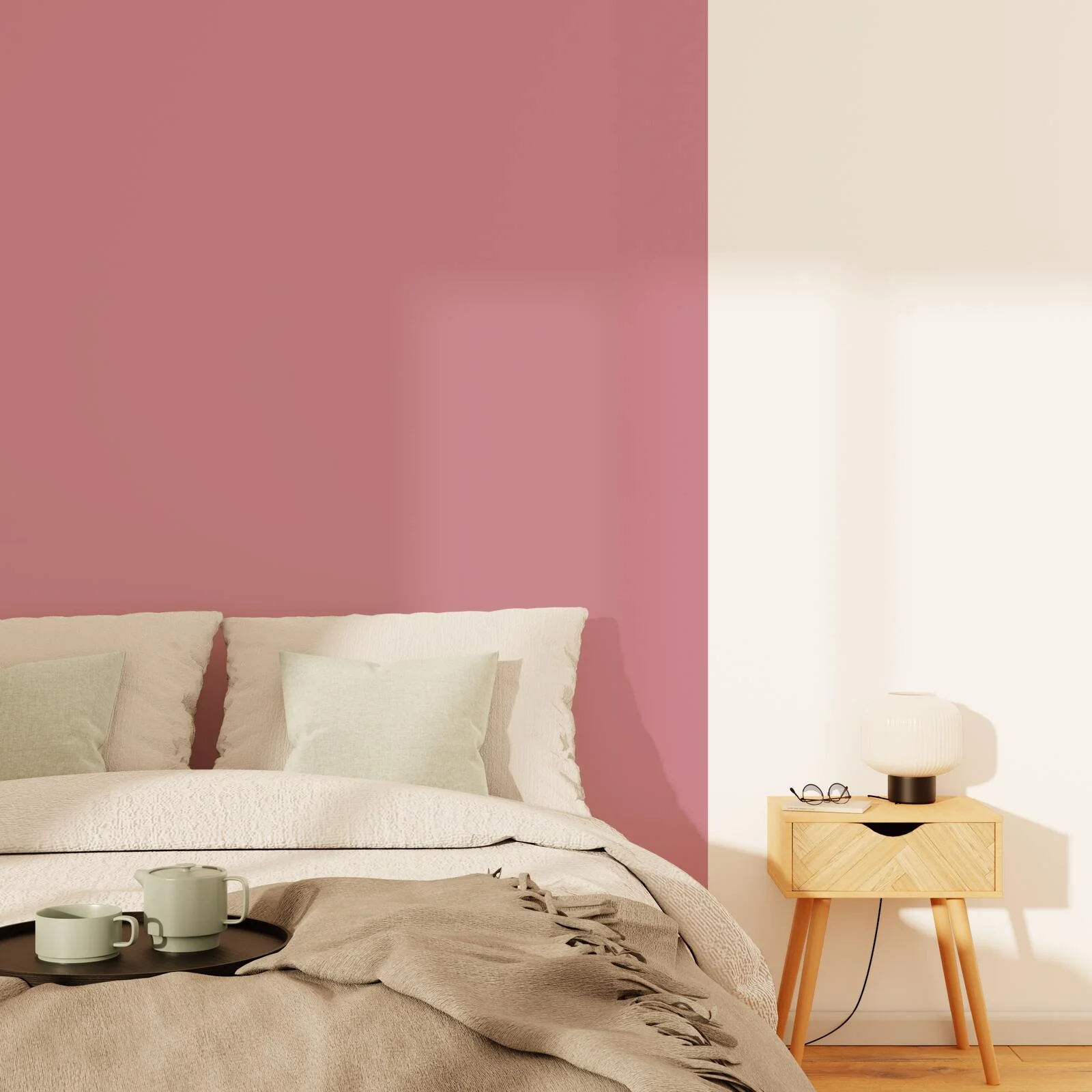 4MURS Papier peint intissé OPAL coloris bois de rose