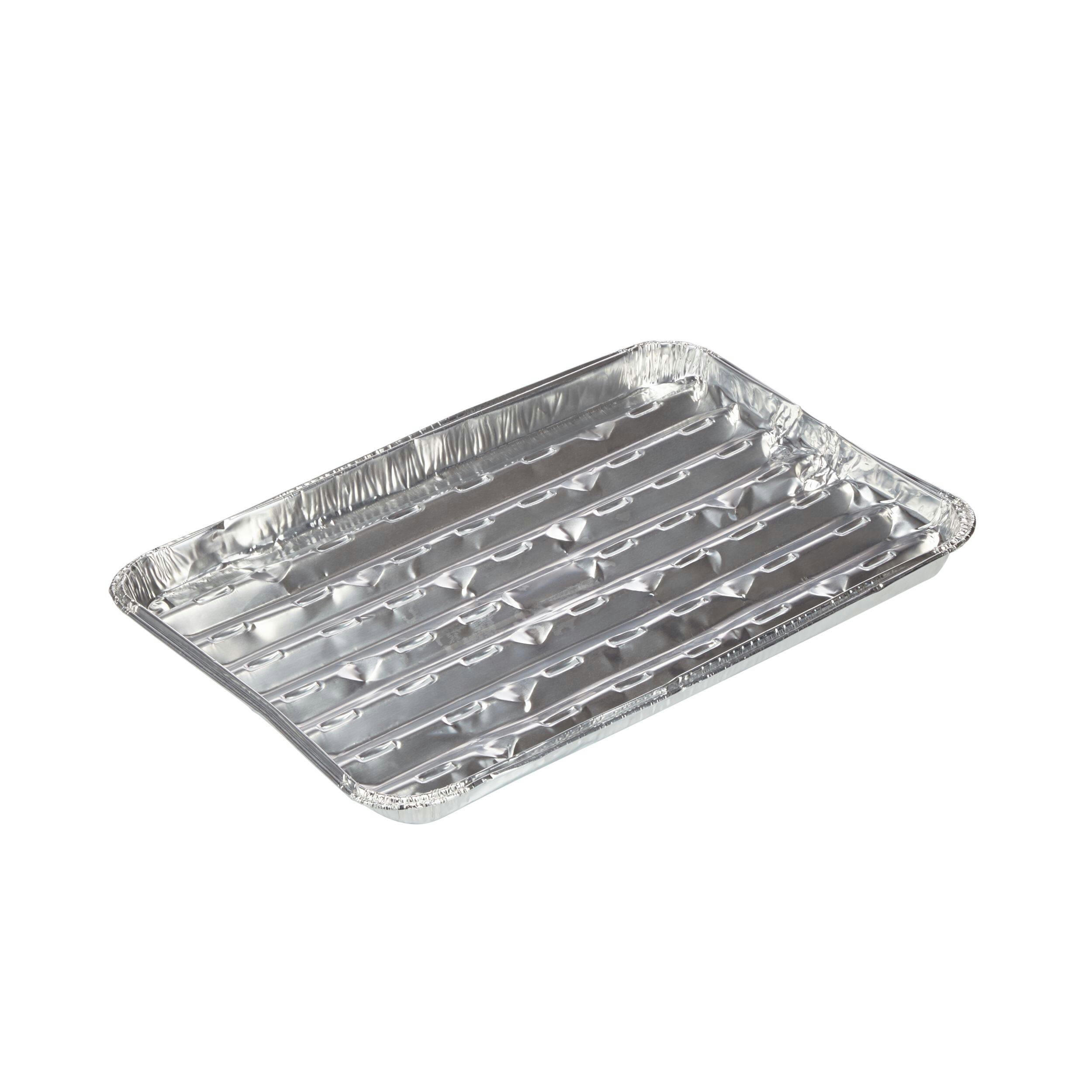 MASTER Chef Aluminum FoilRectangular Shaped Disposable Grill/Boiler Pan, Gill Liner For Outdoor BBQ