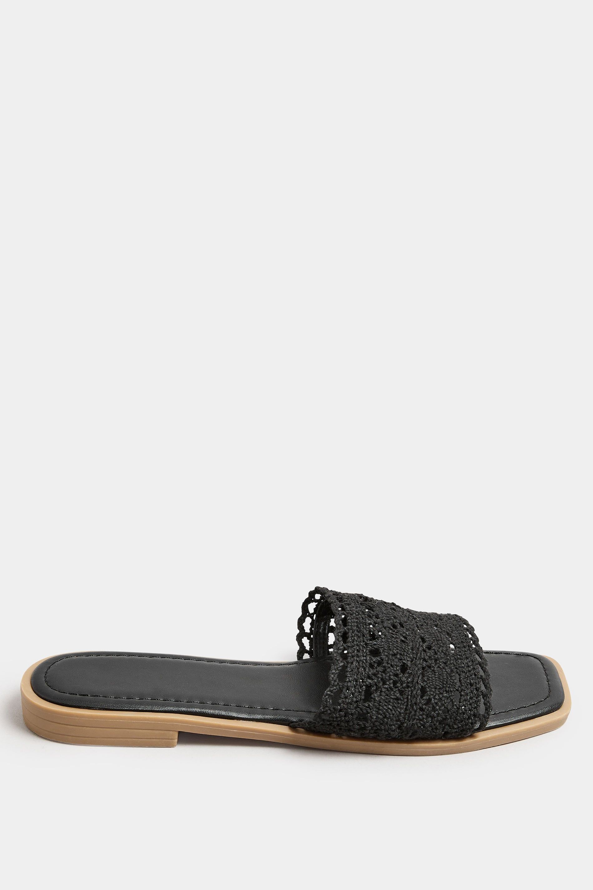 Yours Extra Wide Fit Crochet Mule Sandals