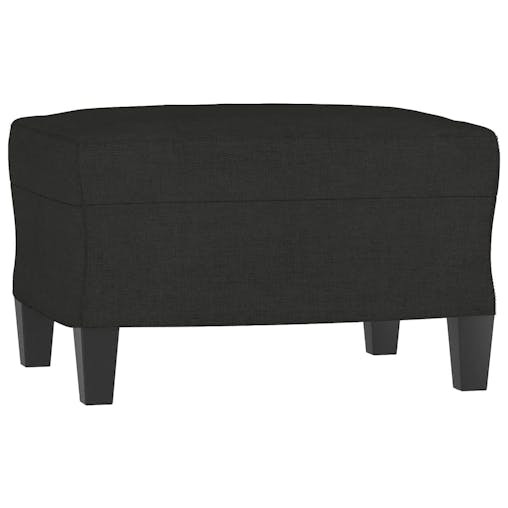 NNEVL 3 Piece Sofa Set with Pillows Black Fabric