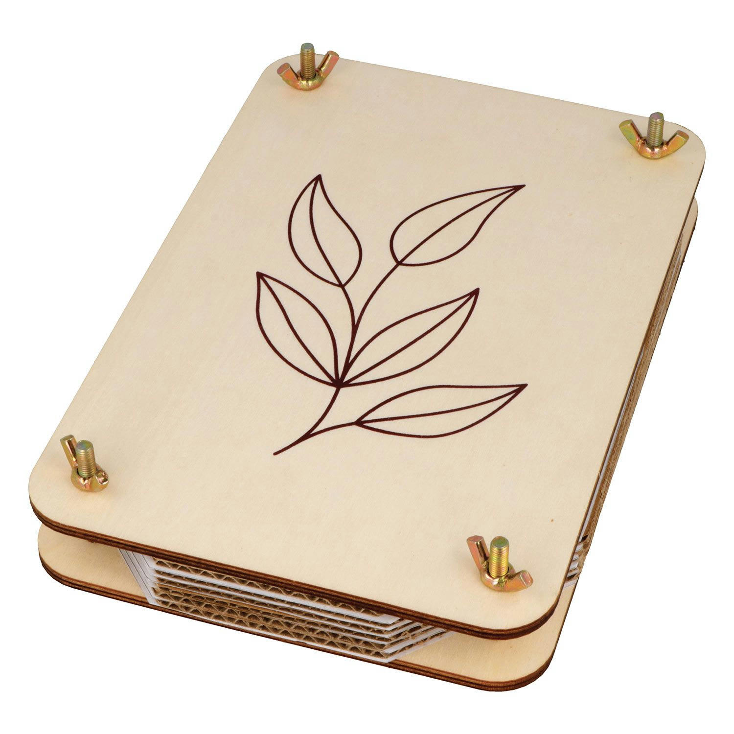 - Herbier en bois 21 x 14.5 x 4.5 cm