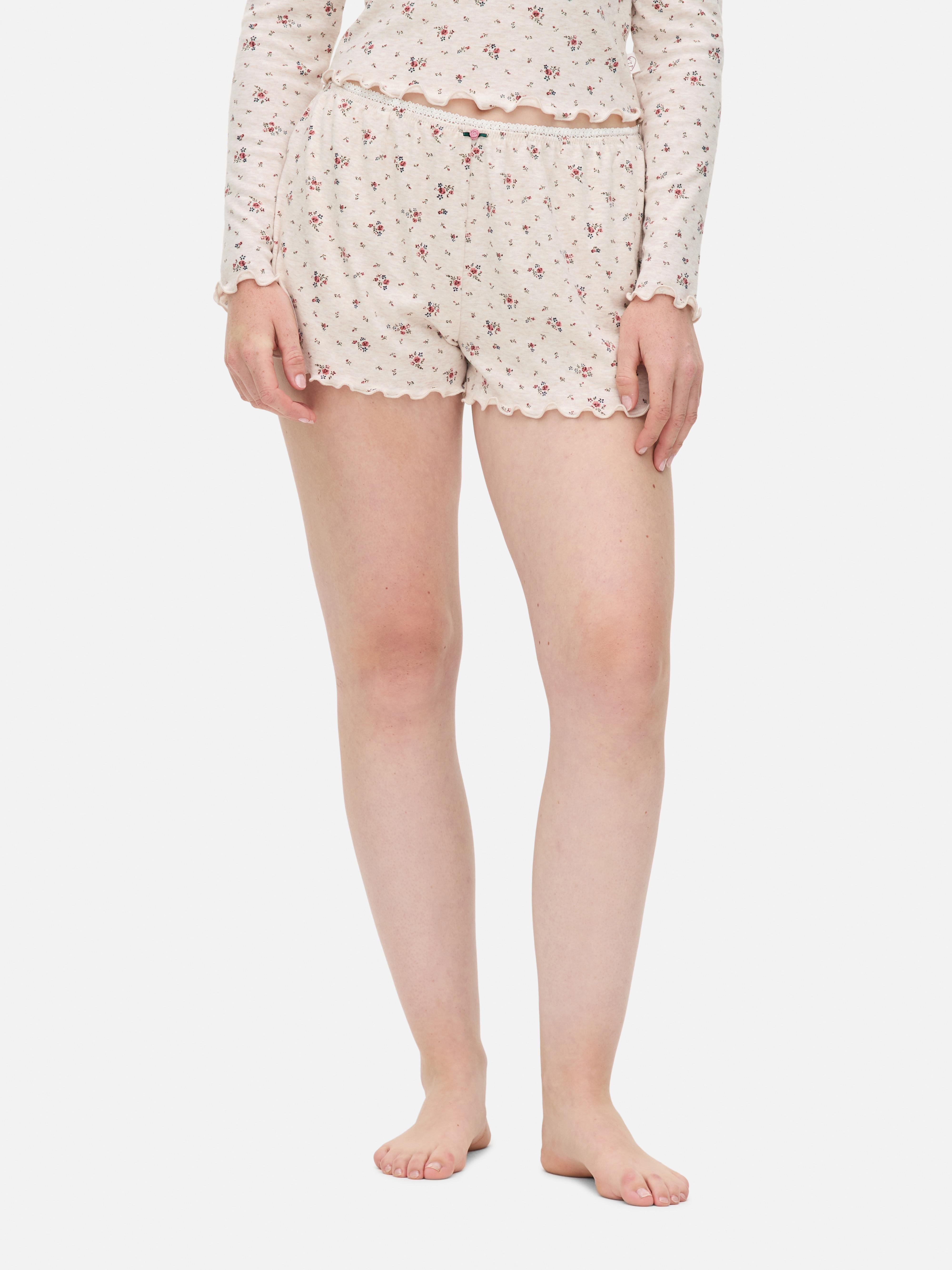 Printed Ditsy Pajama Shorts