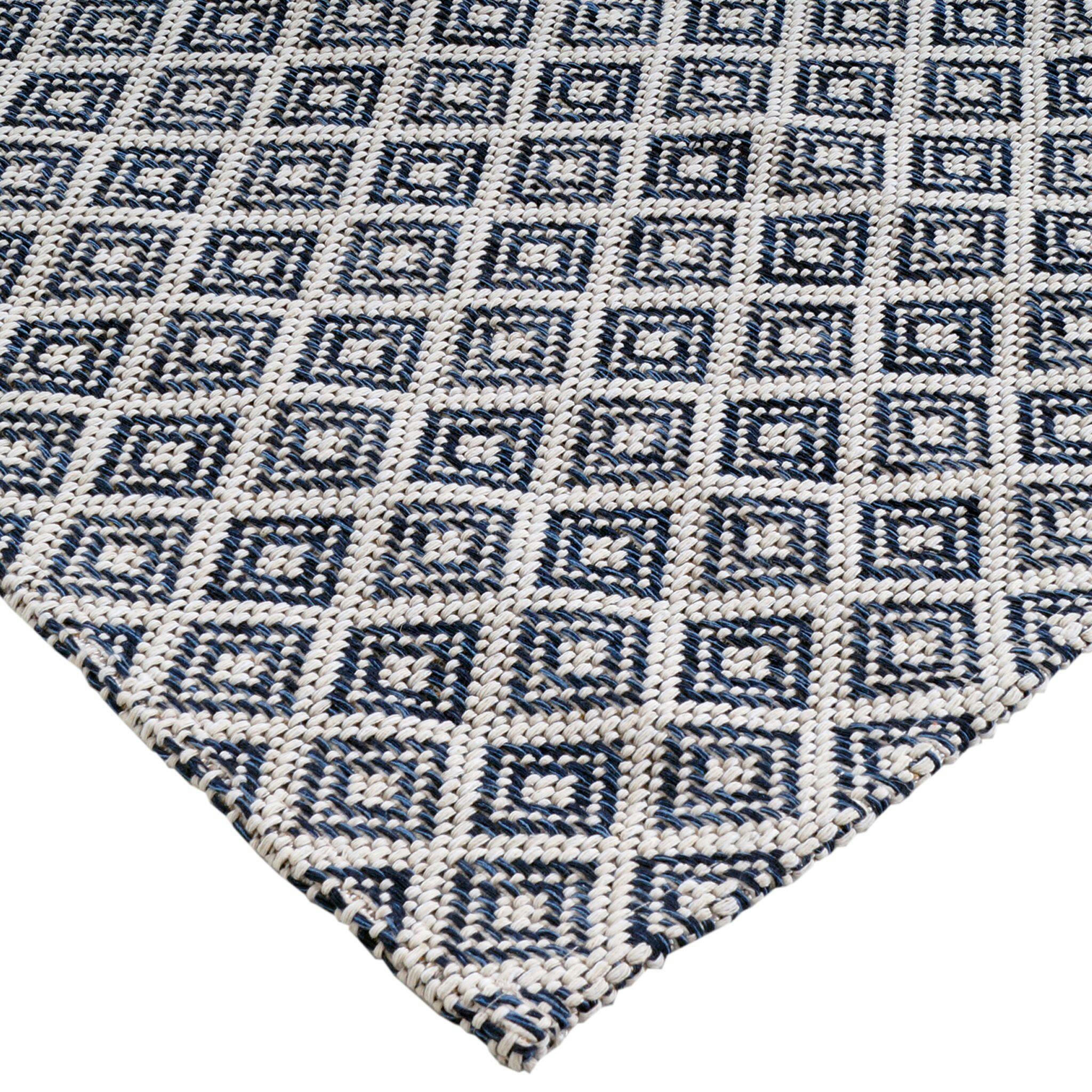 CAM Living Greenfield Diamond Area Rug, Blue, Assorted Sizes