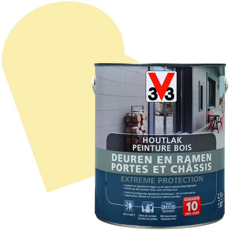 Lasure Extreme Protection pour portes & châssis en bois sable satinée 2,5 L
