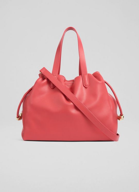 Selina Amber Leather Bead Tote Bag