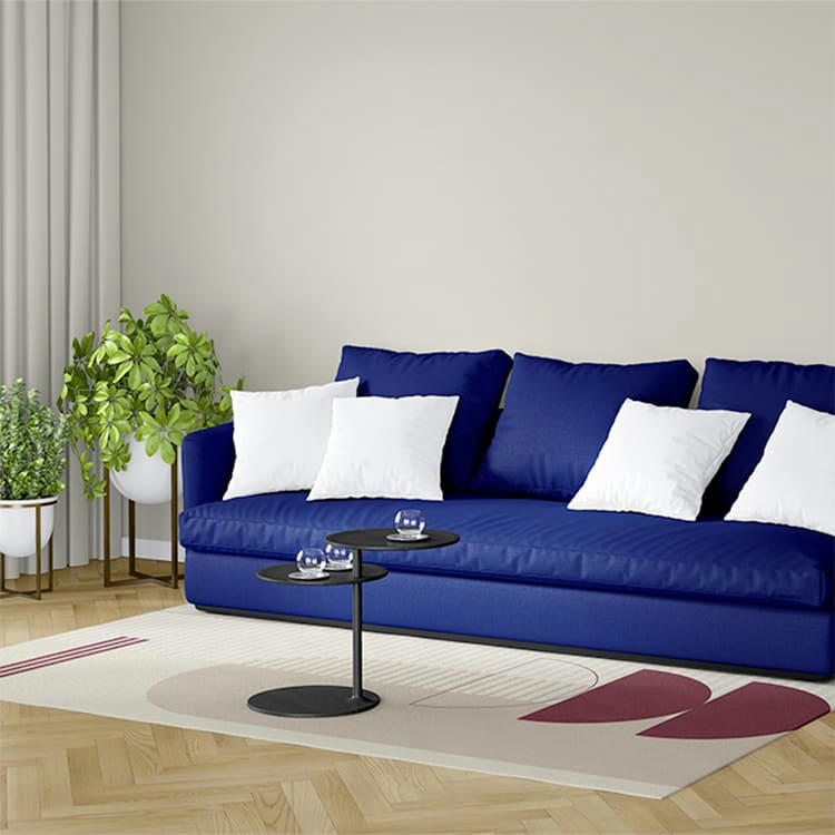 - Tapis salon polyester beige graphique