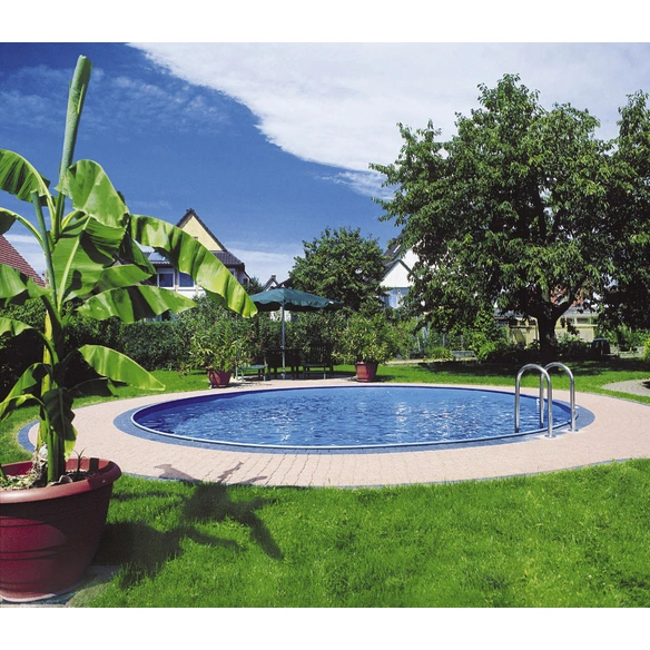 Rundpool, weiß, ØxH: 600 x 150 cm